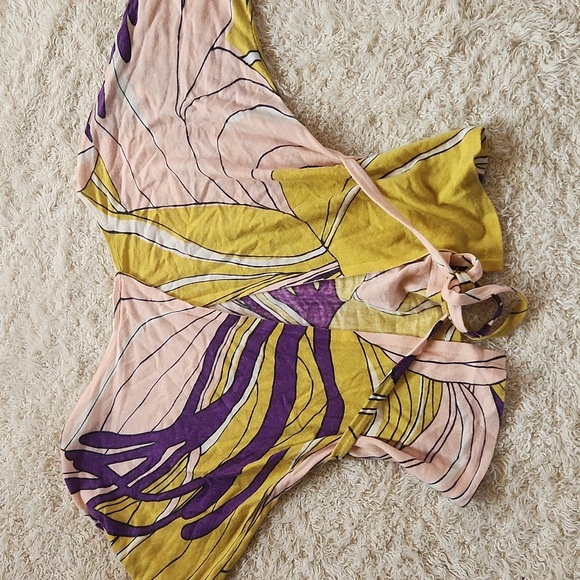 MOTH mod TRAMMA open back sweater Small anthropologie 3/4 sleeve knit belted top - Picture 5 of 5